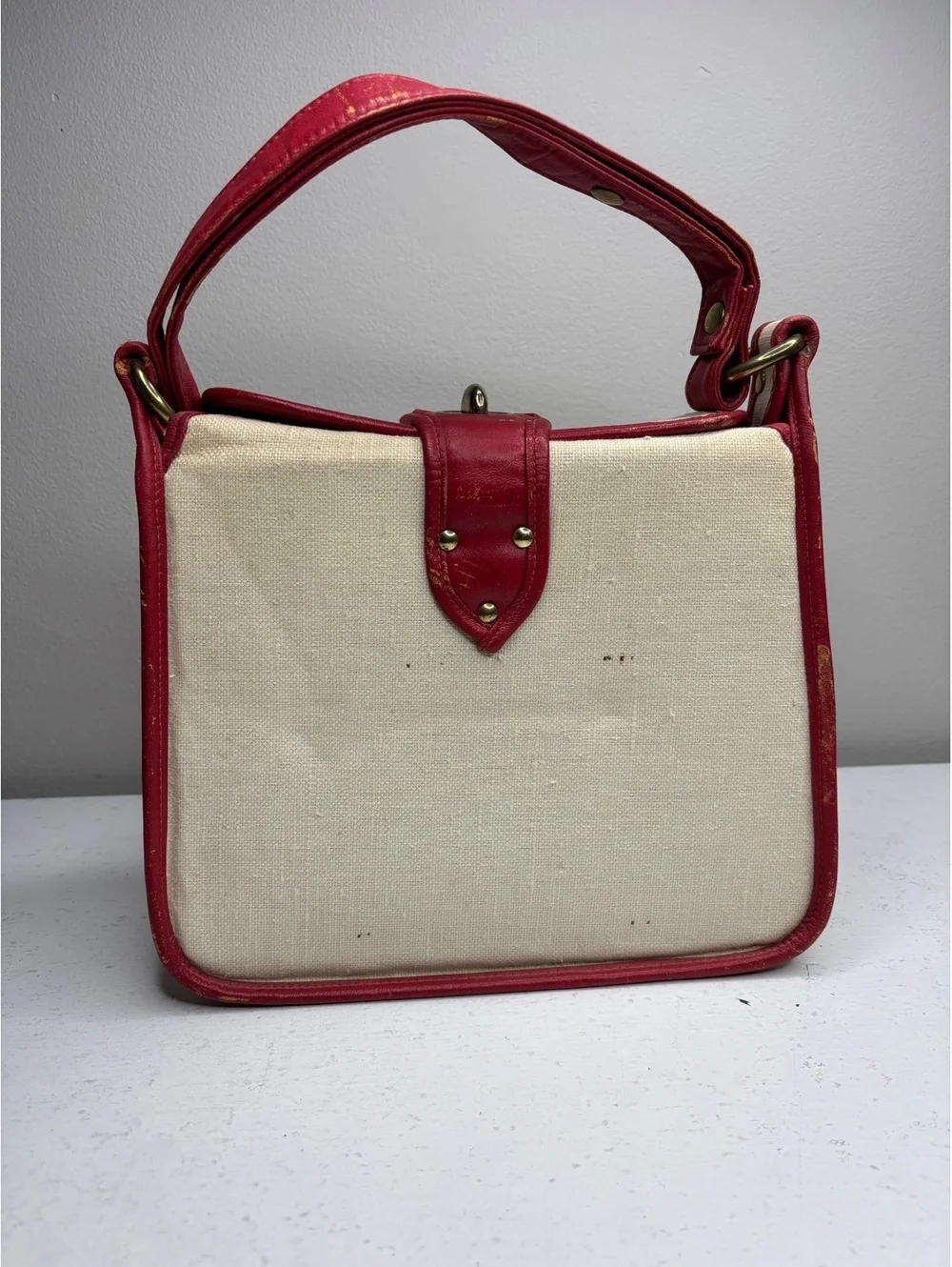 Vintage Enid Collins of Texas Saucy Berries Jeweled Canvas Handbag